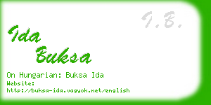 ida buksa business card